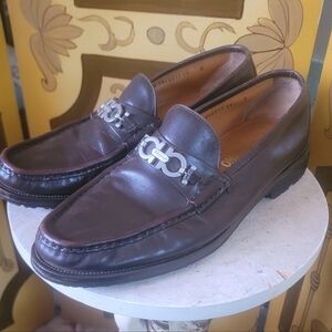 Men's FERRAGAMO Dark Brown Loafers 11 D
